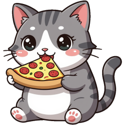 Fat Pizza Kitty sticker